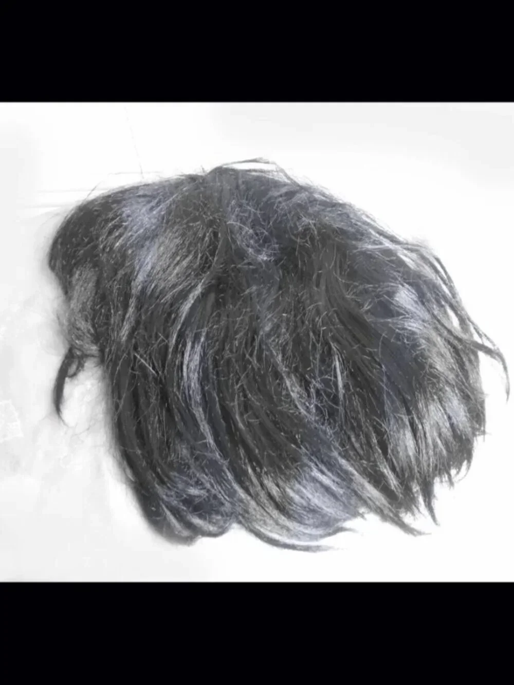 Black Hair Wig Longer Bob for 50s & 60s Styles, Indie Sleaze, Edgy Alternative